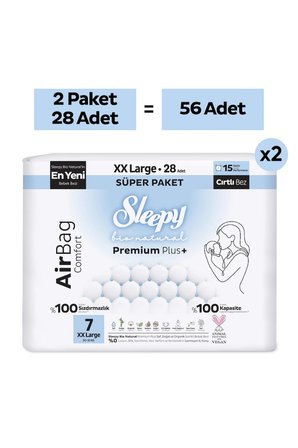 Sleepy Bio Natural Premium Plus Airbag Comfort Avantaj Paketi Bebek Bezi 7 Numara Xxlarge 56 Adet