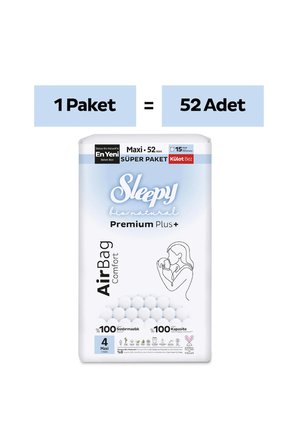 Sleepy Bio Natural Premium Plus Airbag Comfort Süper Paket Külot Bez 4 Numara Maxi 52 Adet