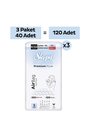 Sleepy Bio Natural Premium Plus Airbag Comfort Mega Paket Külot Bez 5 Numara Junior 120 Adet