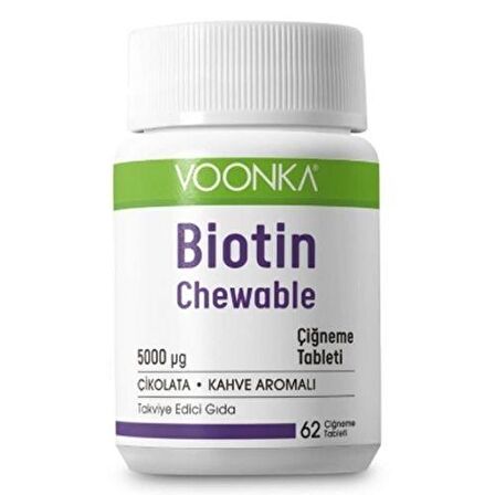 Voonka Biotin Chewable 62 Çiğneme Tableti