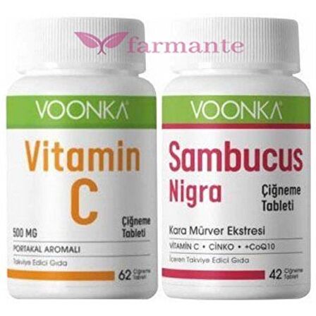 Voonka Vitamin C 500 mg Sambucus Nigra 42 Tablet