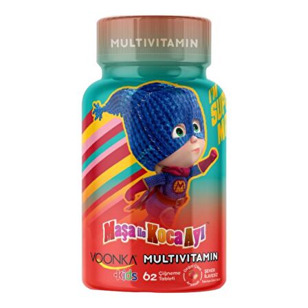 Voonka Kids Multivitamin Takviye Edici Gıda 62 Çiğnenebilir Tablet