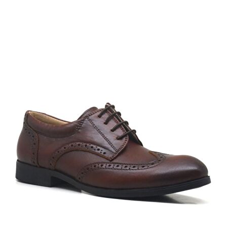 Titan Hakiki Deri Taba Klasik Erkek Çocuk Ayakkabısı