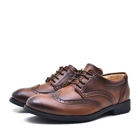 Rakerplus Taba Bağcıklı Klasik Erkek Çocuk Ayakkabı