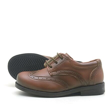 Titan Kahverengi Bağcıklı Klasik Erkek Bebek Ayakkabı