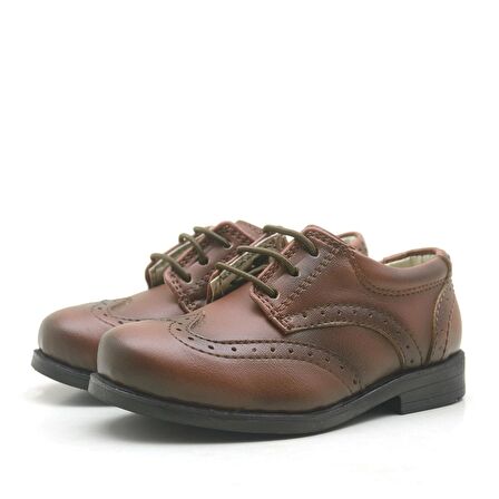 Titan Kahverengi Bağcıklı Klasik Erkek Bebek Ayakkabı