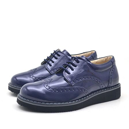 Rakerplus Lacivert Rugan Klasik Erkek Çocuk Ayakkabı