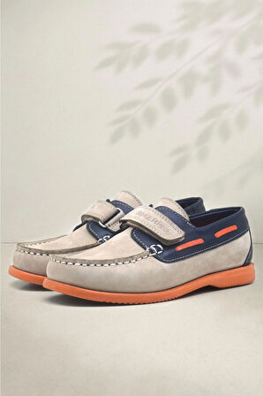 Rakerplus Simurg Hakiki Deri Lacivert Kum Rengi Erkek Çocuk Ayakkabı