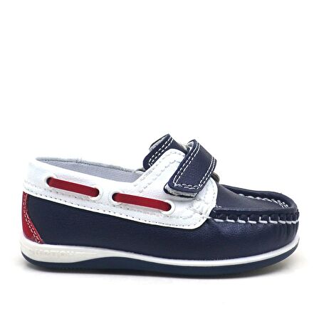 Feniks Cırtcırtlı Lacivert Kırmızı Casual Erkek Bebek Ayakkabı