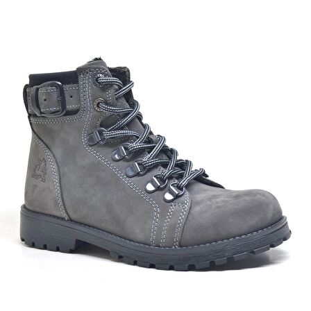 Griffon Hakiki Deri Fermuarlı Kışlık Unisex Çocuk Bot