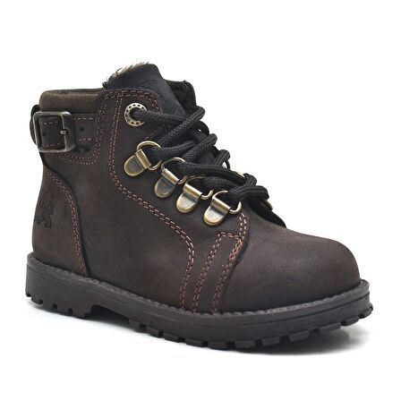 Griffon Hakiki Deri Kahverengi Kürklü Bebek Bot