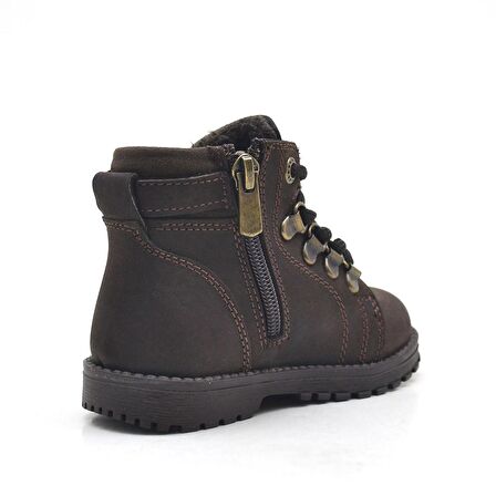 Griffon Hakiki Deri Kahverengi Kürklü Bebek Bot