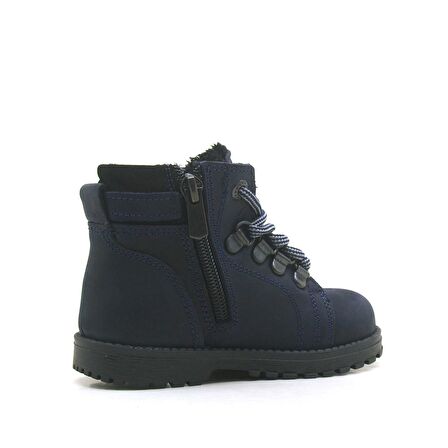 Griffon Hakiki Deri Lacivert Kürklü Bebek Bot