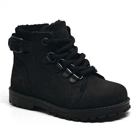 Griffon Hakiki Deri Siyah Nubuk Kürklü Bebek Bot