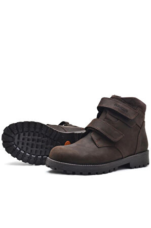 Rakerplus Sentor Hakiki Deri Kahverengi Cırtlı Erkek Genç Bot