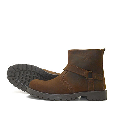 Rakerplus Chiron Hakiki Deri Tarçın Fermuarlı Kürklü Çizme