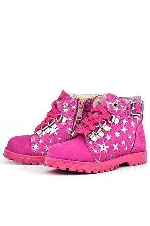 Rakerplus Griffon Hakiki Deri Fuşya Pembe Bebek Bot