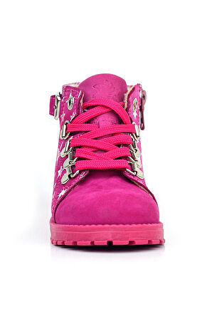 Rakerplus Griffon Hakiki Deri Fuşya Pembe Bebek Bot