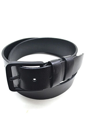 Hakiki Deri Siyah Casual Erkek Kemeri