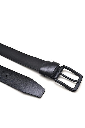 Hakiki Deri Siyah Casual Erkek Kemeri