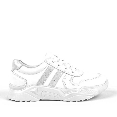 Hakiki Deri Kız Çocuk Sneakers Ayakkabı