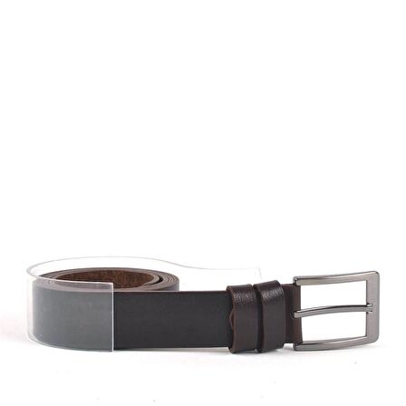 Kahve Hakiki Deri 3,5 cm Klasik Erkek Kemer