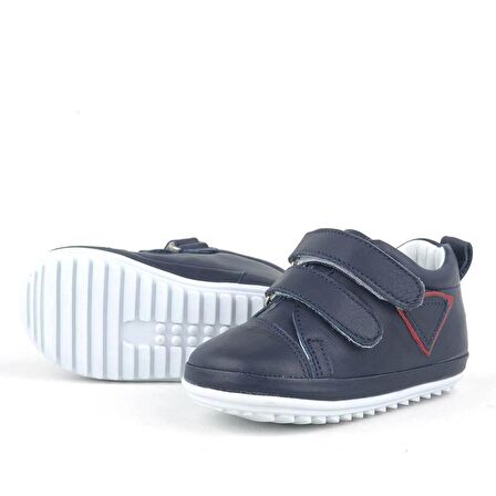 Yumuşak Hakiki Deri Lacivert İlk Adım Bebek Ayakkabı