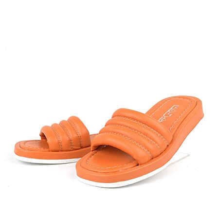 Turuncu Tek Bant Şişme Kadın Terlik