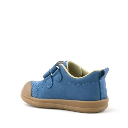 Rakerplus Hakiki Deri Lacivert Cırtlı Anatomik Bebek Spor Ayakkabı Sneaker