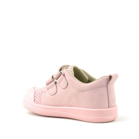 Rakerplus Hakiki Deri Pembe Cırtlı Anatomik Bebek Spor Ayakkabı Sneaker