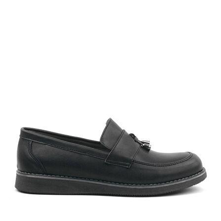 Rakerplus Siyah Mat Loafer Klasik Çocuk Ayakkabısı