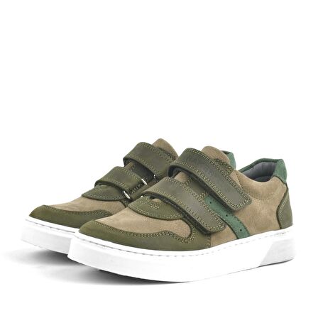 Hakiki Deri Haki Cırtlı Erkek Çocuk Sneaker