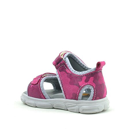 Rakerplus Hakiki Deri Pembe Kamuflaj Bebek Sandalet