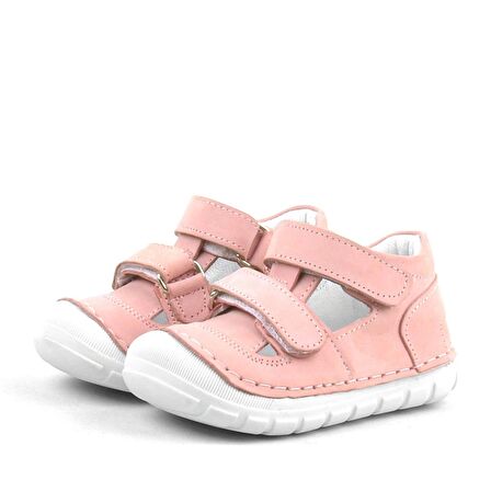 Rakerplus Hakiki Deri Pembe Yazlık İlk Adım Ayakkabısı