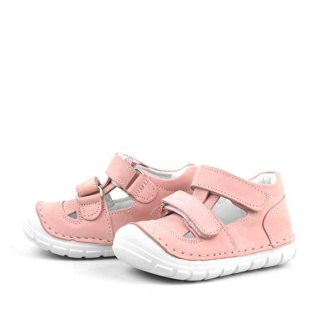 Rakerplus Hakiki Deri Pembe Yazlık İlk Adım Ayakkabısı