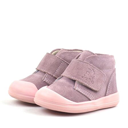 Rakerplus Hakiki Deri Pembe Cırtlı Kız Bebek Bot