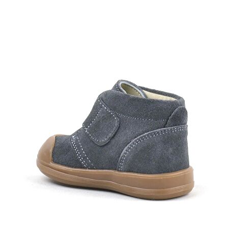 Rakerplus Hakiki Deri Füme Cırtlı Unisex Bebek Bot