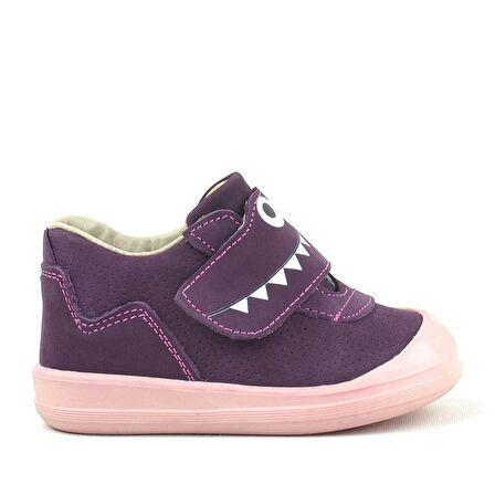 Rakerplus Hakiki Deri Mor Yüksek Bilekli Bebek Ayakkabı