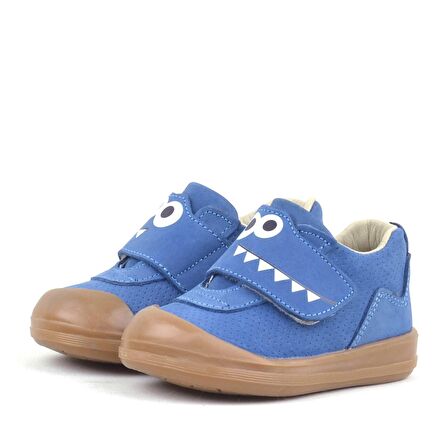 Rakerplus Hakiki Deri Lacivert Yüksek Bilekli Bebek Ayakkabı