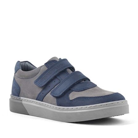 Rakerplus Hakiki Deri Lacivert Cırtlı Erkek Çocuk Sneaker