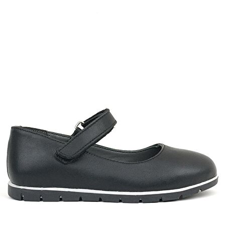 Rakerplus Hakiki Deri Siyah Kız Çocuk Babet