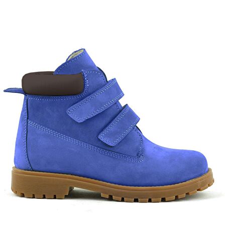 Rakerplus Neson Hakiki Deri Koyu Mavi Cırtlı Çocuk Bot