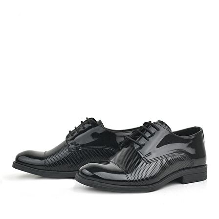 Rakerplus Siyah Rugan Bağcıklı Oxford Çocuk Klasik Ayakkabı