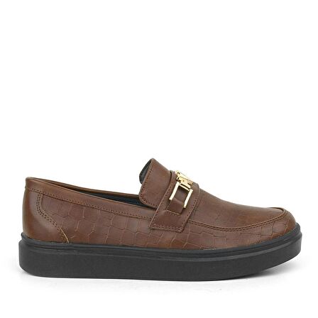 Rakerplus Taba Tokalı Loafer Çocuk Klasik Ayakkabı