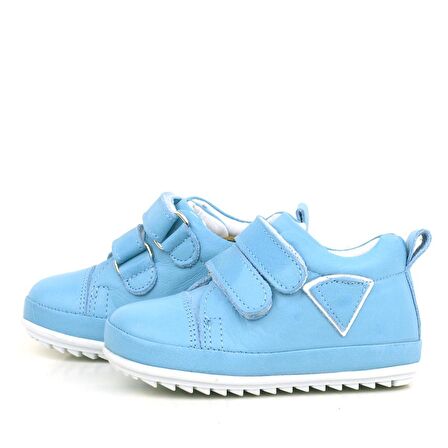 Rakerplus Scrat Hakiki Deri Mavi Beyaz İlk Adım Ayakkabı