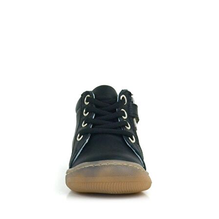 Anatomik Yumuşak Hakiki Deri Fermuarlı Siyah Bebek Bot Ayakkabı