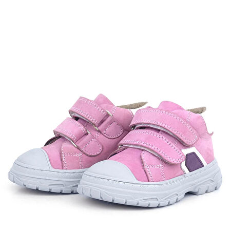 Rakerplus Tails Hakiki Deri Pembe Cırtlı Çocuk Spor Bot