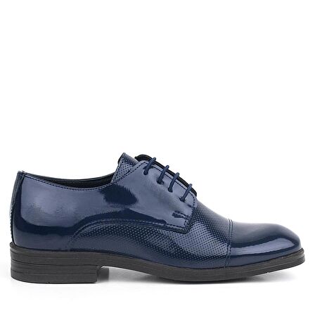 Rakerplus Lacivert Rugan Oxford Bağcıklı Klasik Çocuk Ayakkabı