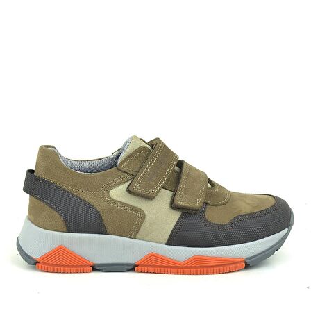 Rakerplus Hakiki Deri Kahverengi Çocuk Sneakers Spor Ayakkabı