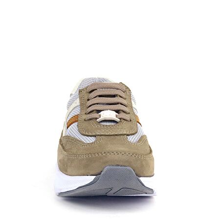 Rakerplus Hakiki Deri Anatomik Kum Rengi Bağcıklı Hafif Çocuk Spor Ayakkabı